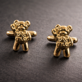 Gold Style TLC Bear Cufflinks