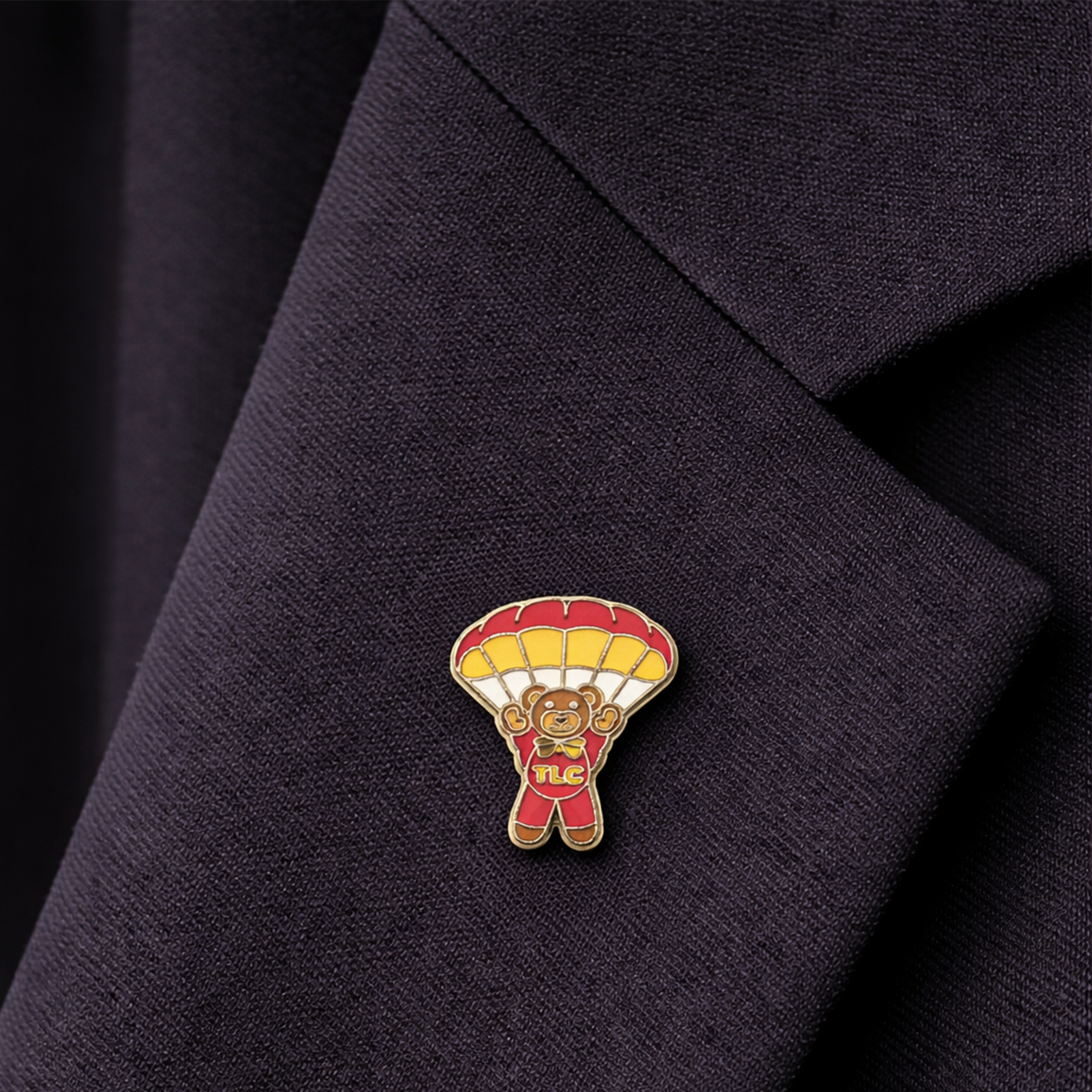 TLC Parachute Teddy Pin