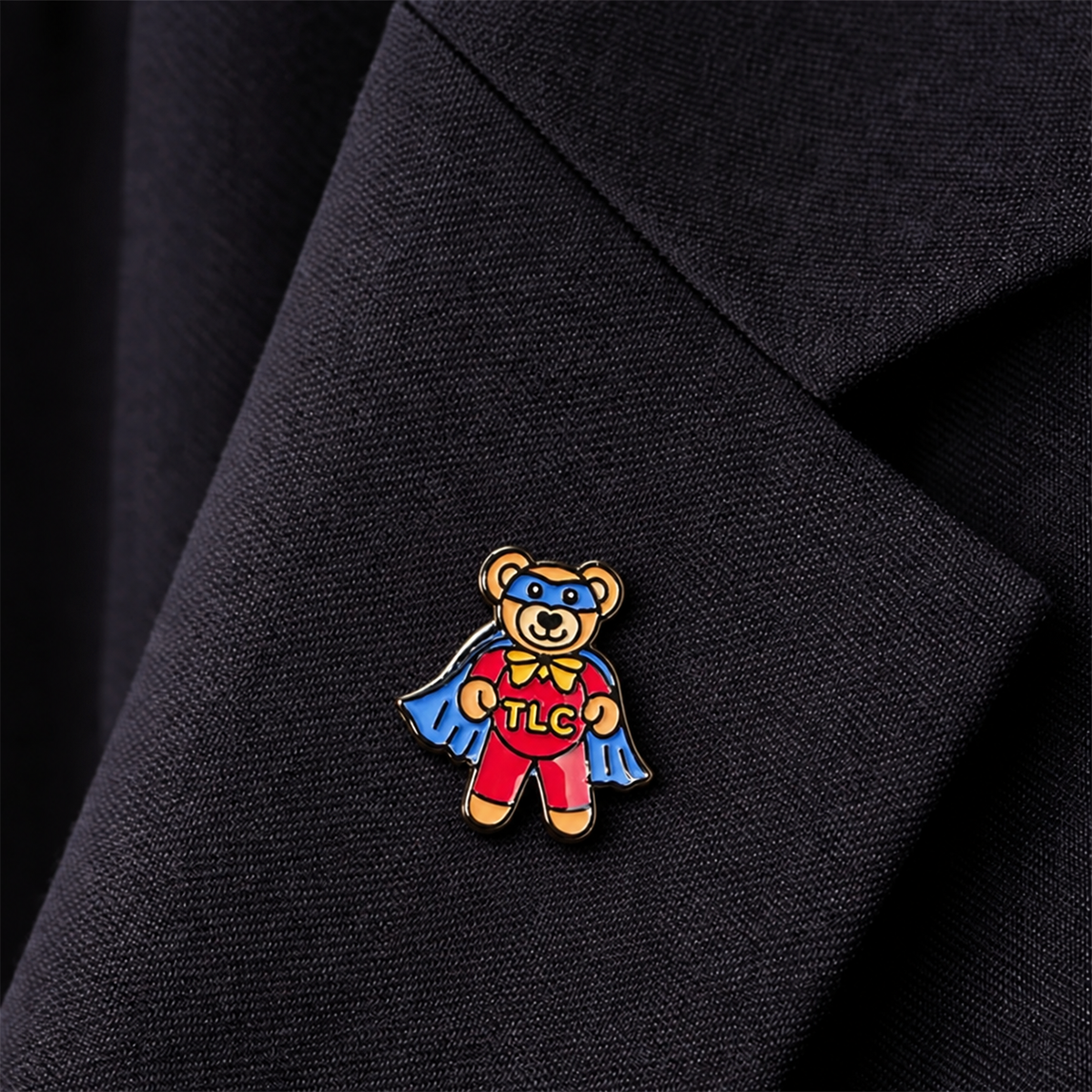 TLC Super Hero Teddy Pin